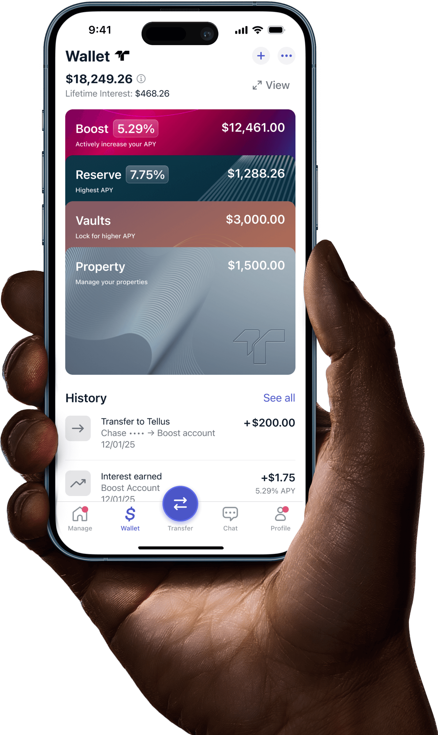 Tellus business wallet app